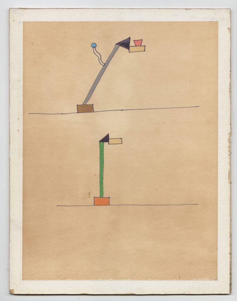 Ettore Sottsass, studies for lamps for Memphis, ca1981, Michele De Lucchi Archive